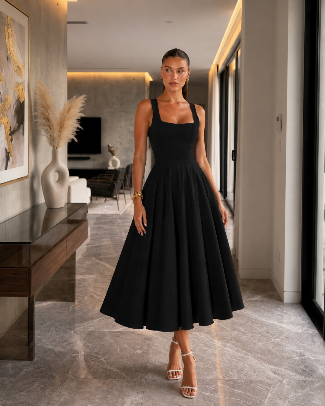 Aurelia Powder Midi Dress