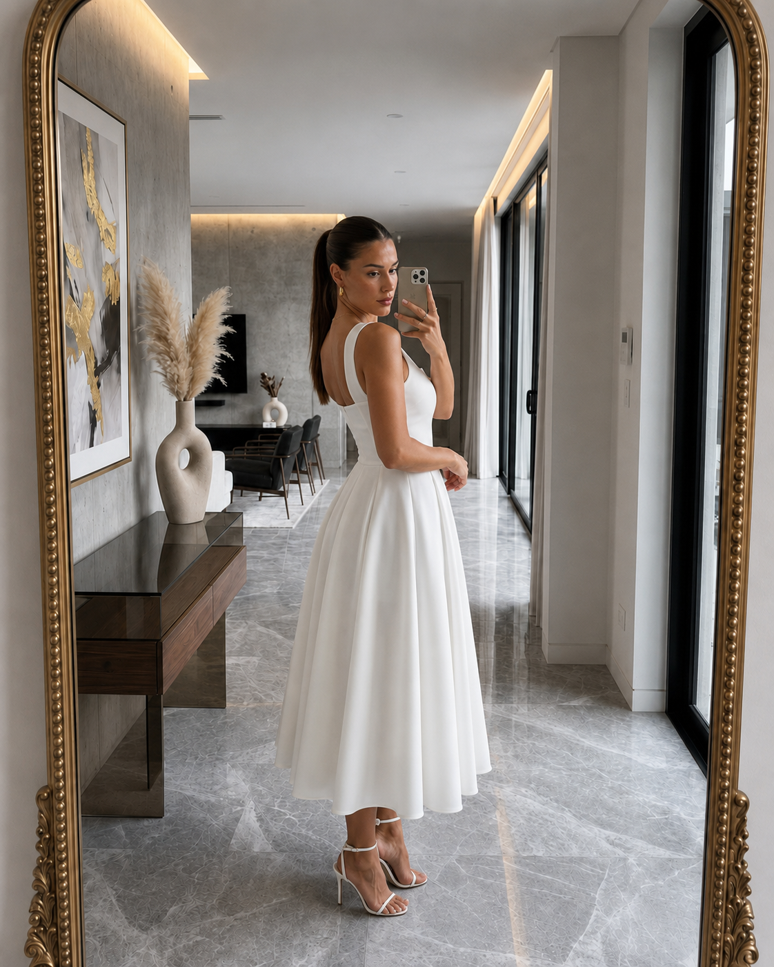 Aurelia Powder Midi Dress