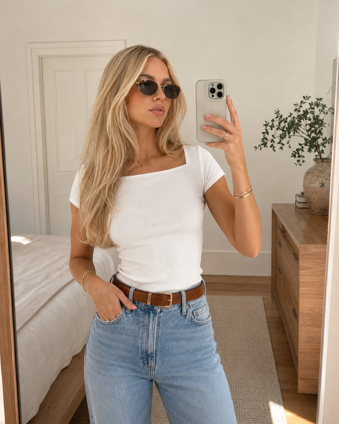 Marlowe Square-Neck Top