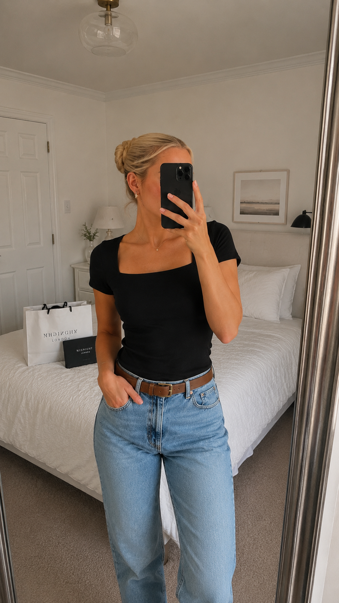 Marlowe Square-Neck Top