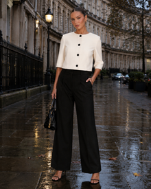 Amara Ivory Cropped Jacket