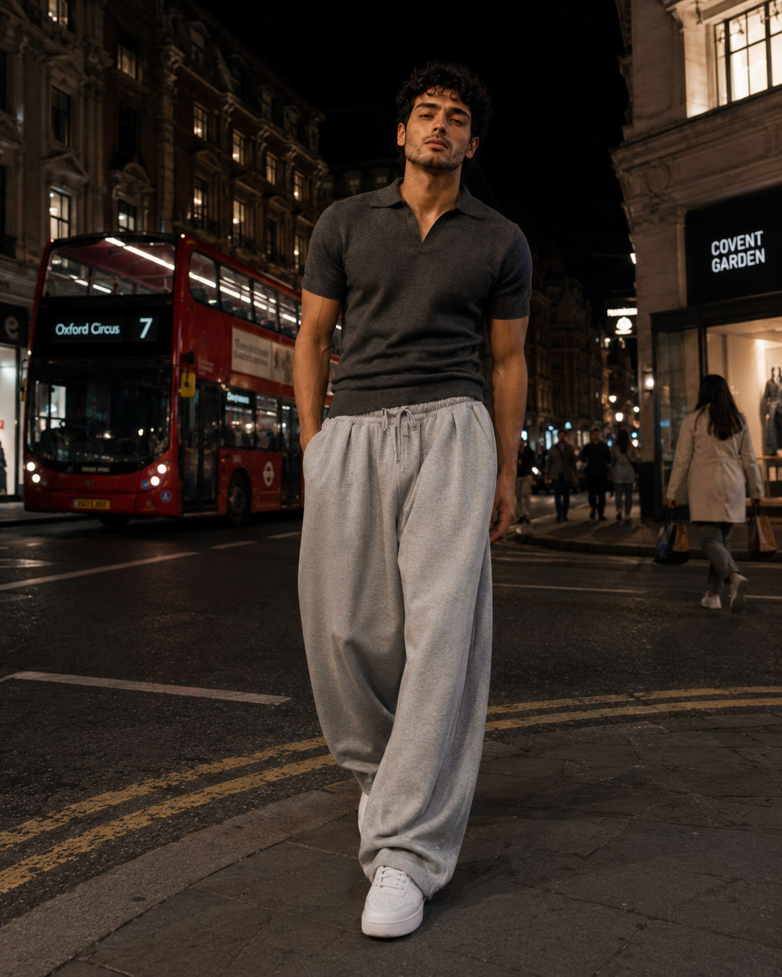 Liverpool Wide-Leg Tuck Trousers