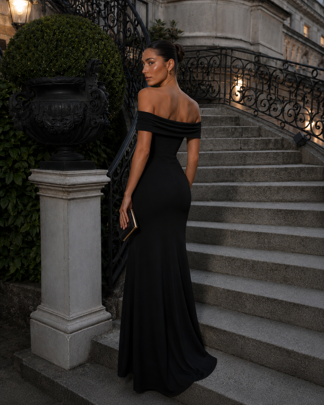 Alessia Black Split Maxi Dress